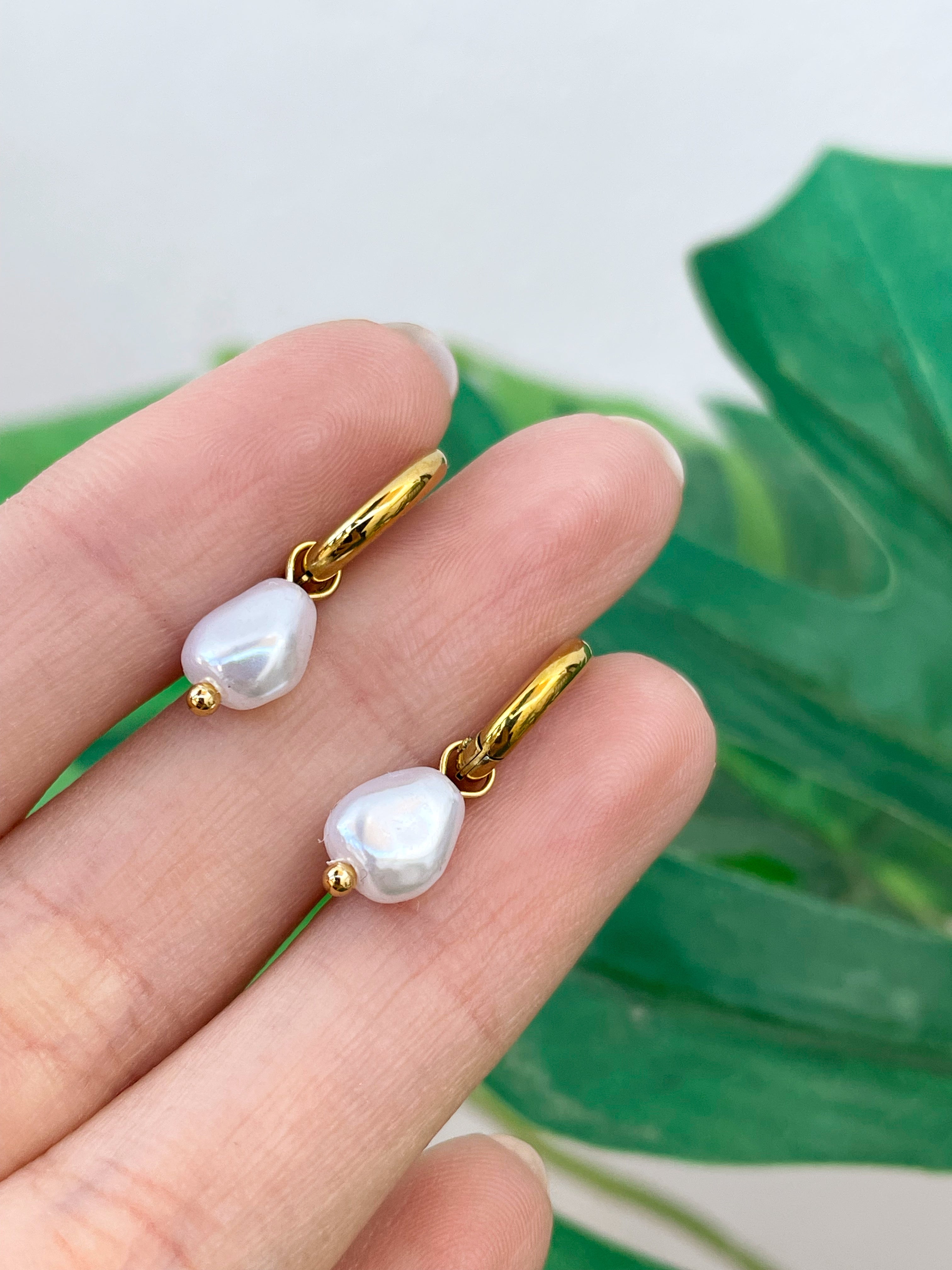 Perlas blanca 10mm (par)