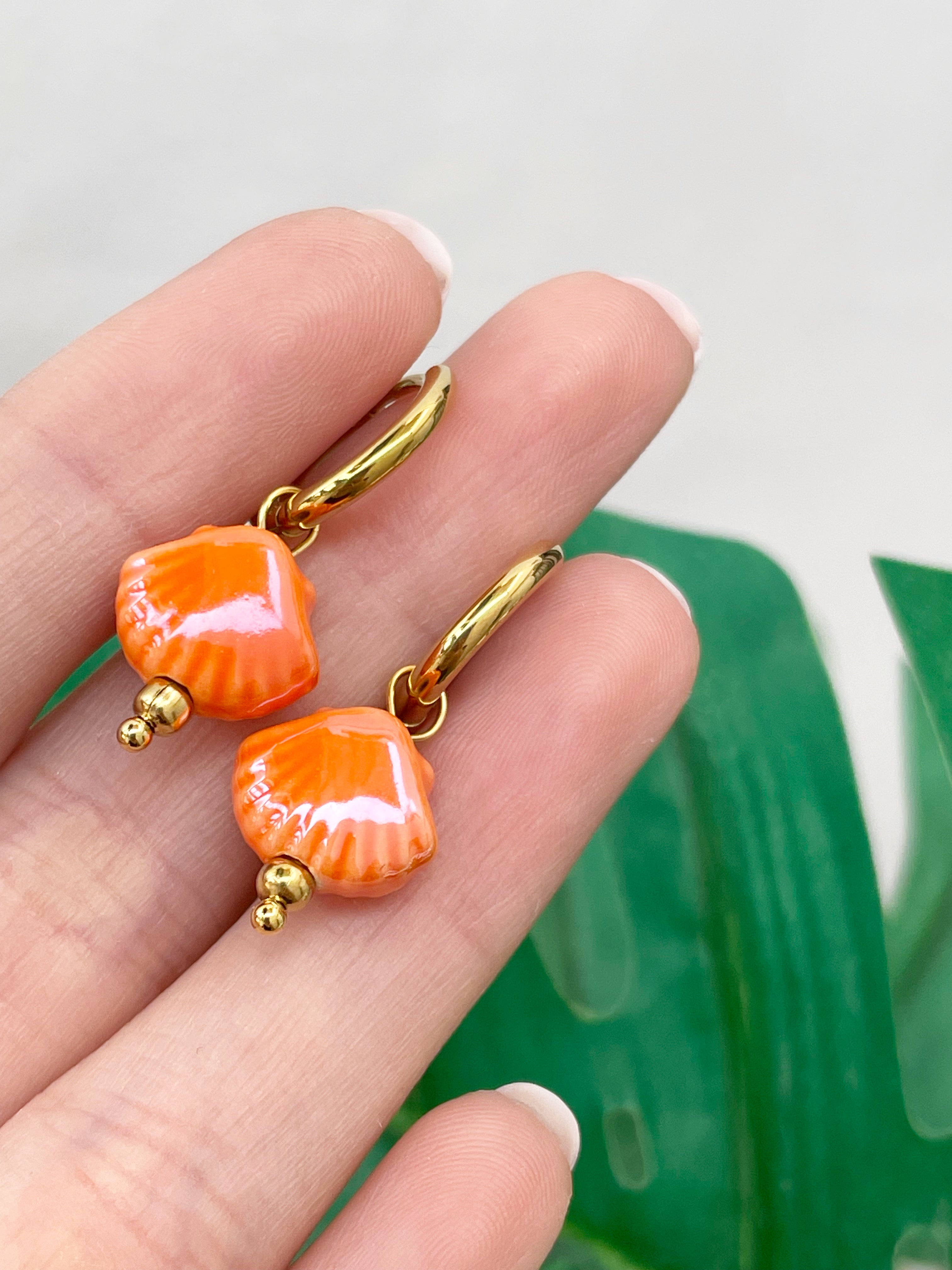 Concha naranja 10mm (par)