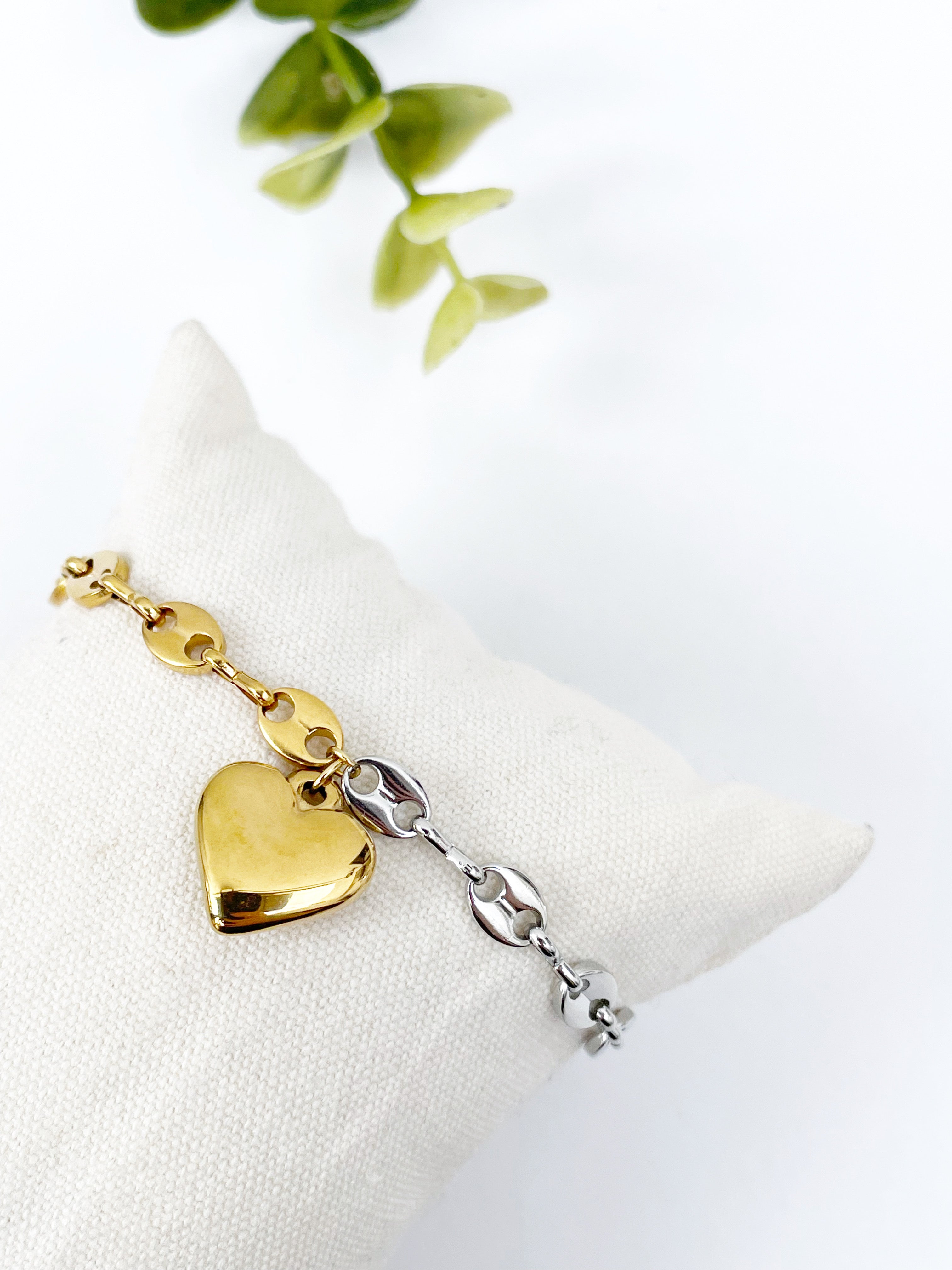 Pulsera cuore bicolor