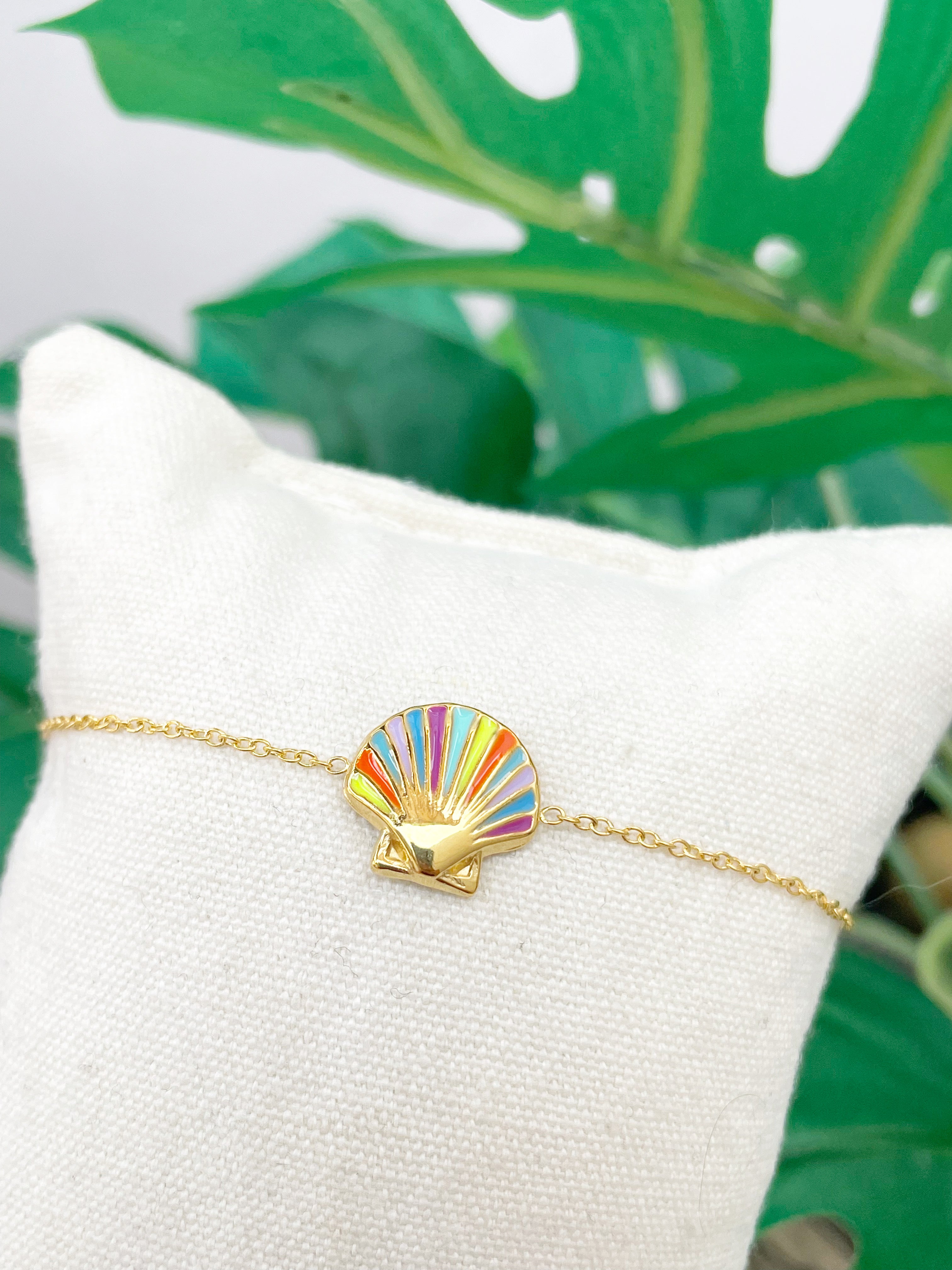 Pulsera concha multicolor
