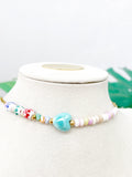 Chocker corazón turquesa