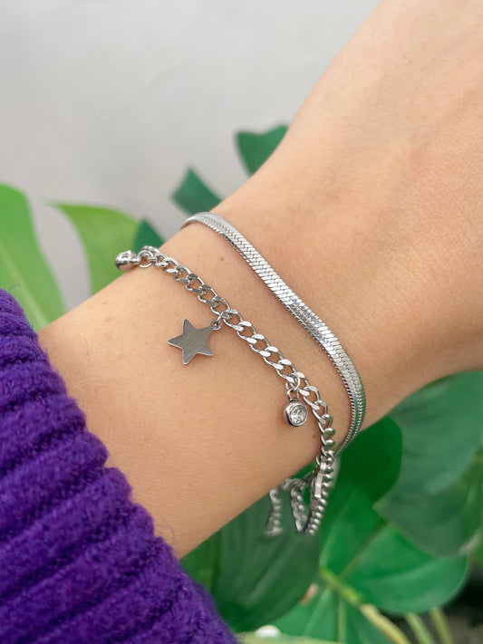 Pulsera universo plata