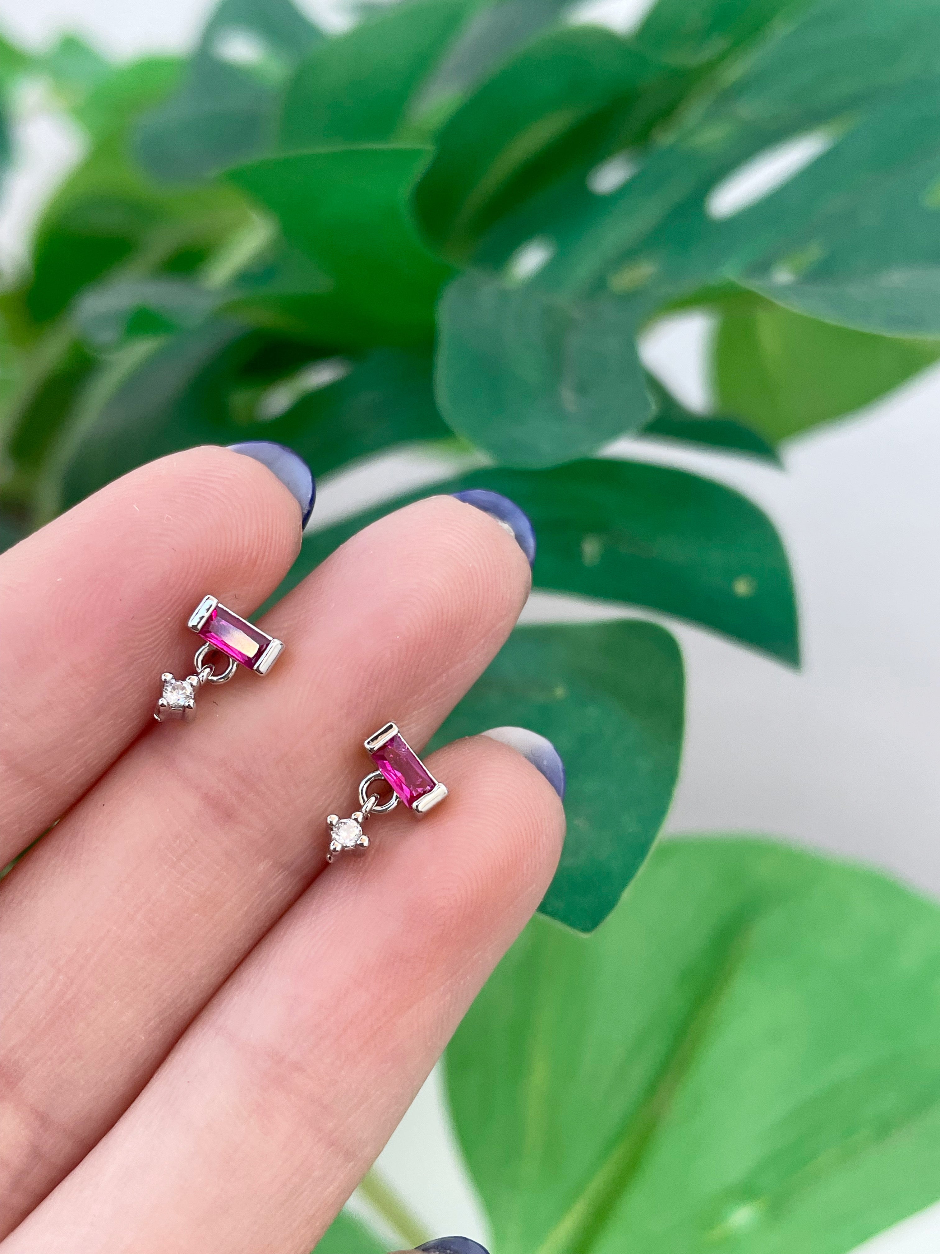 Mini fucsia plata (unidad) Cierre plano