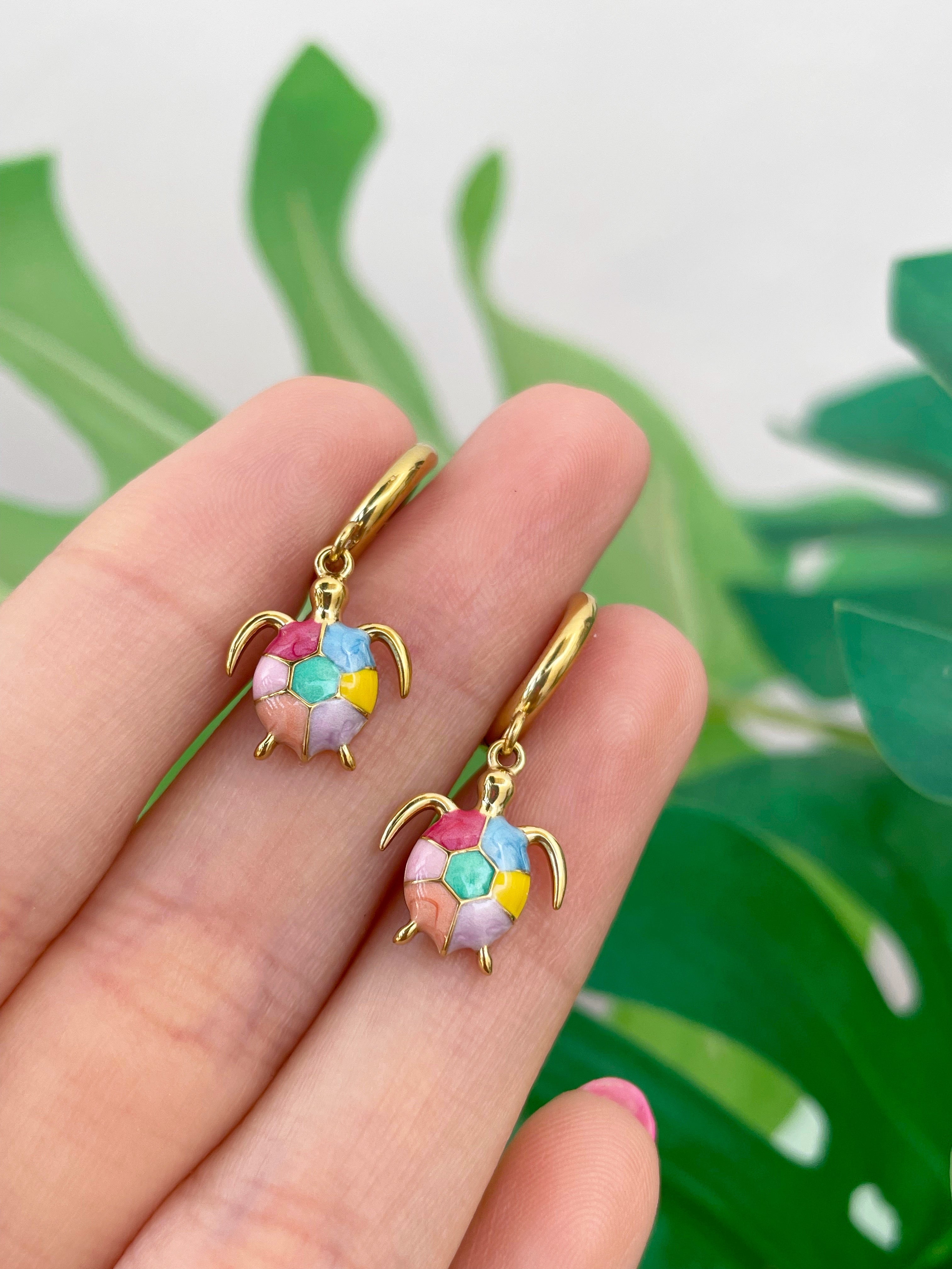 Tortugas multicolor 10mm (par)