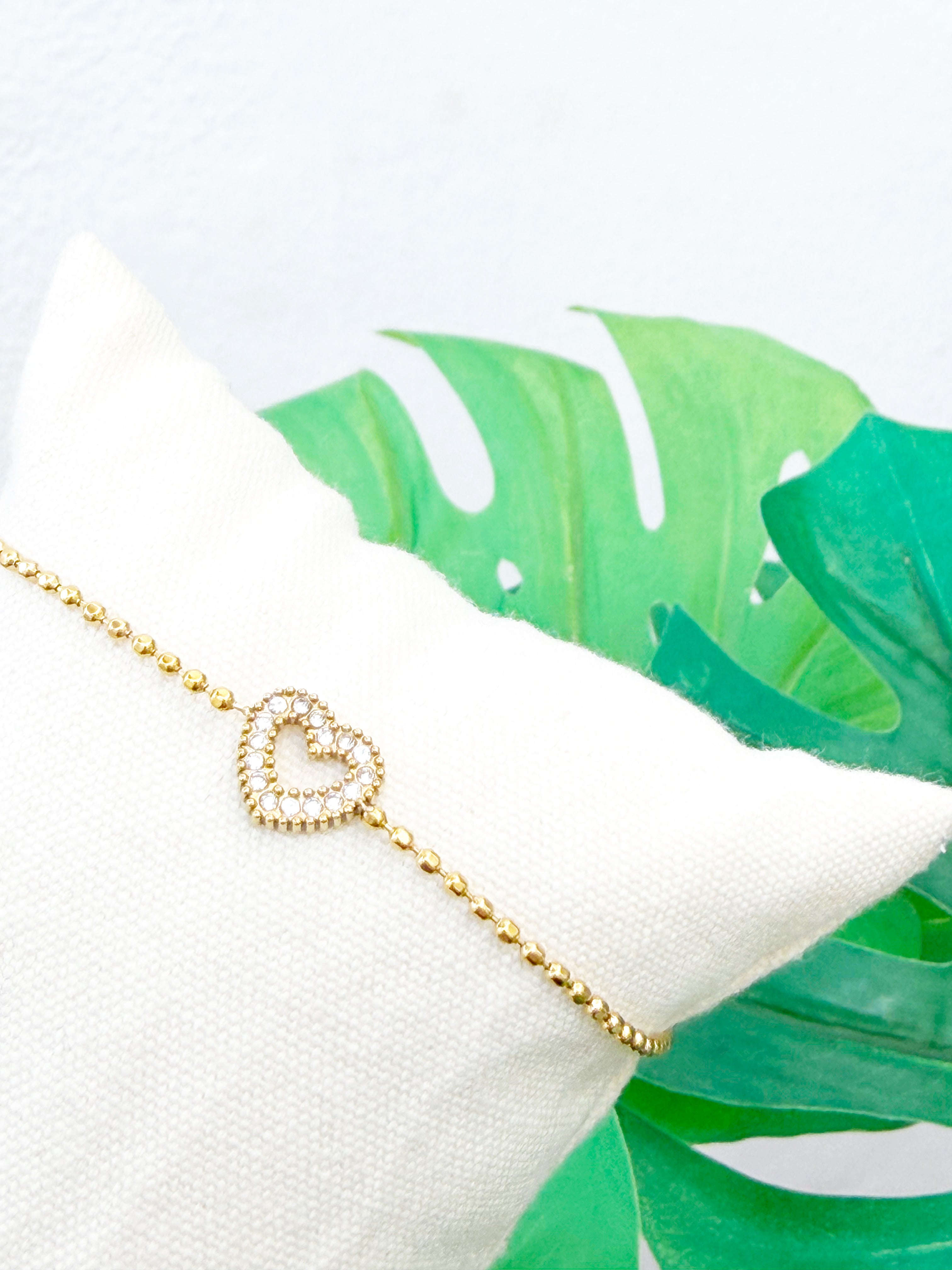 Pulsera corazón circonitas