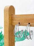 Aros triples plata (par)