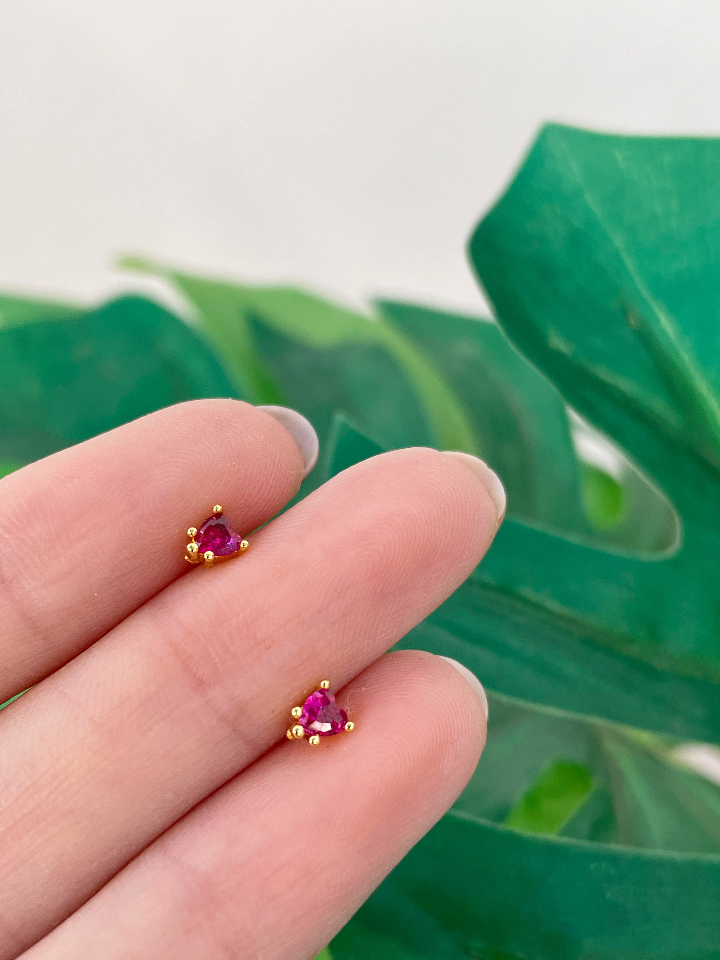 Corazón fucsia (unidad) Cierre plano