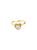 Corazón blanco dorado