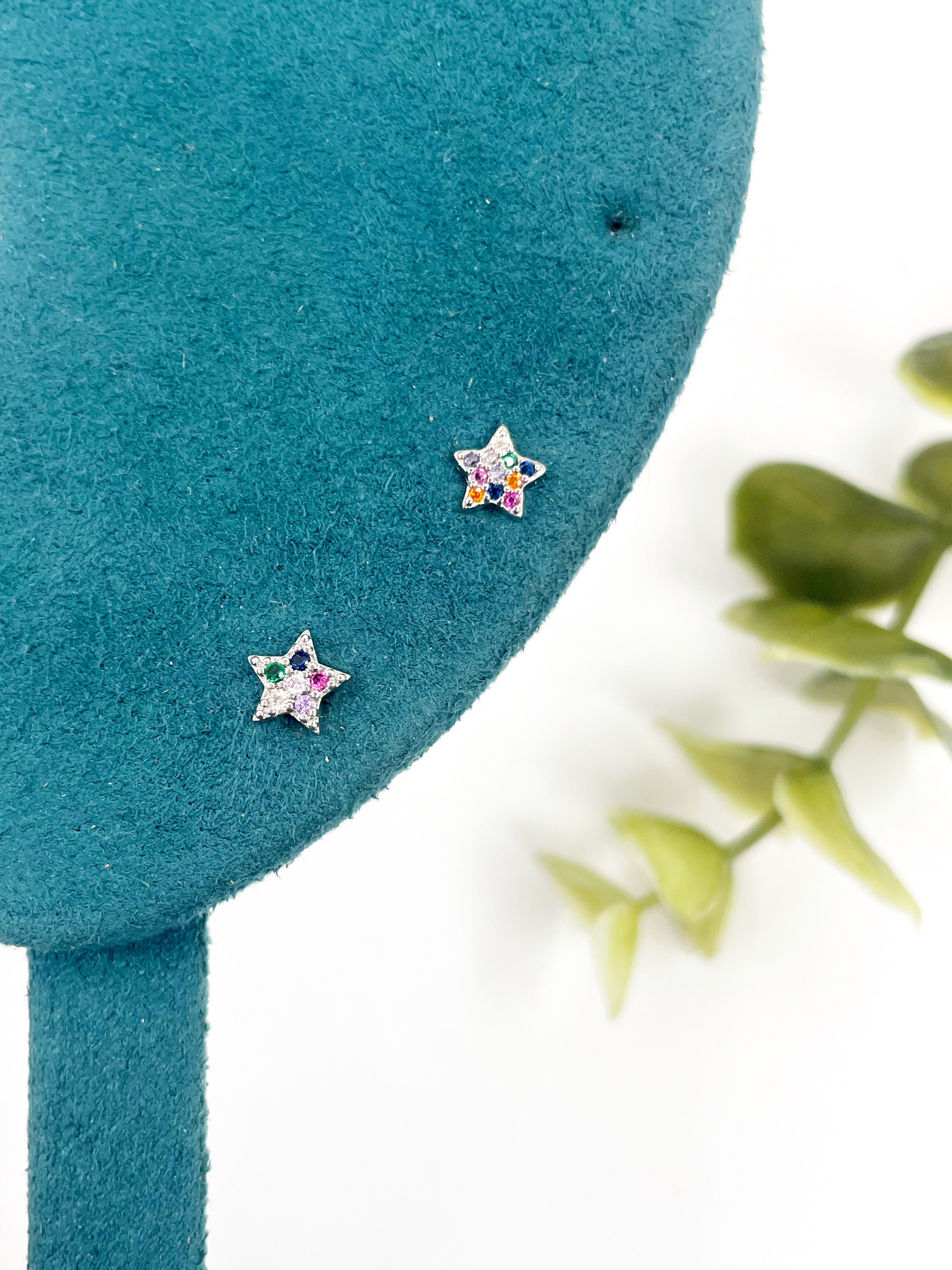 Mini estrella plata (unidad) Cierre plano