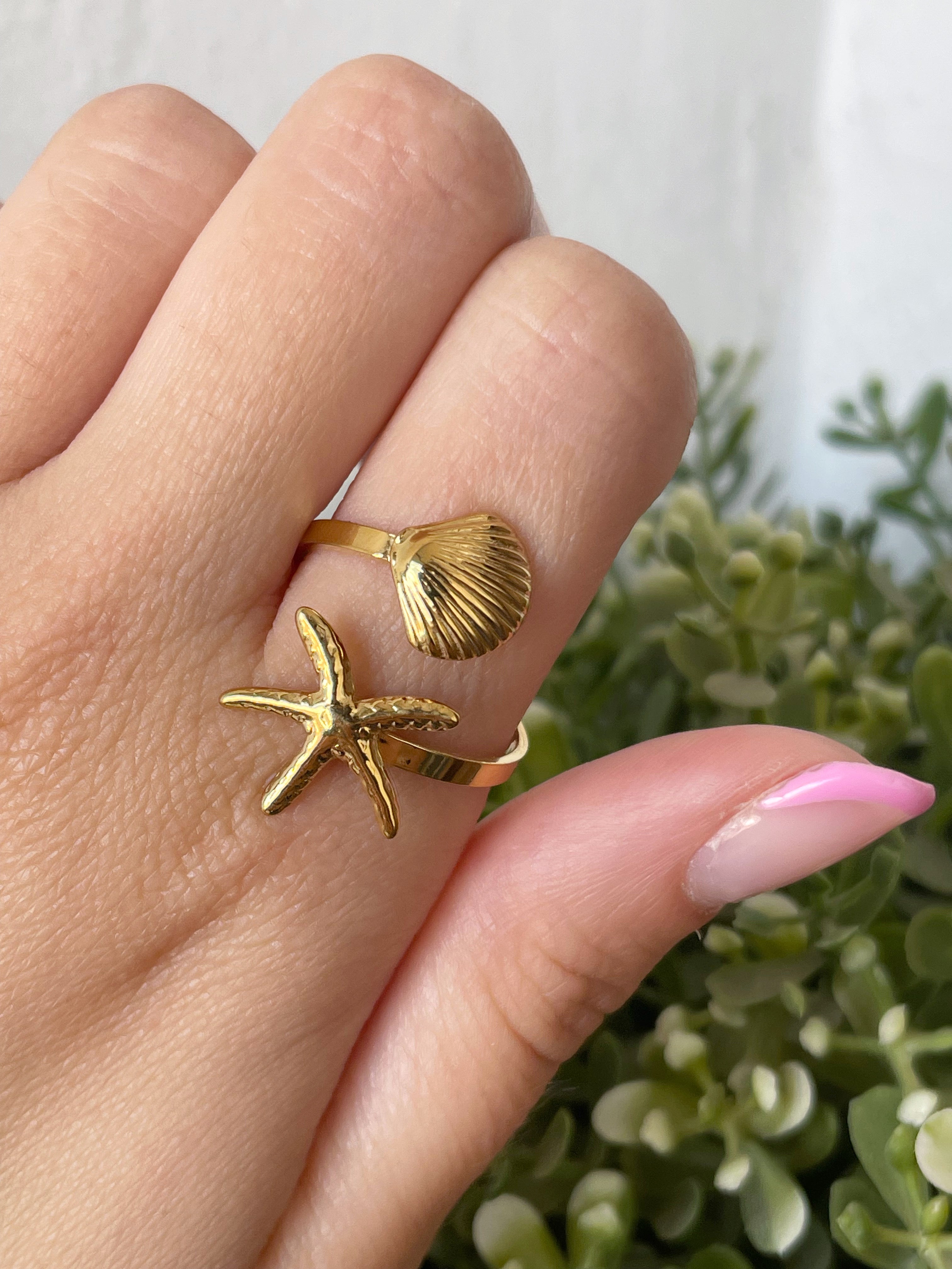 Concha y estrella de mar