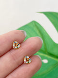 Mini corazón multicolor (unidad) Cierre plano
