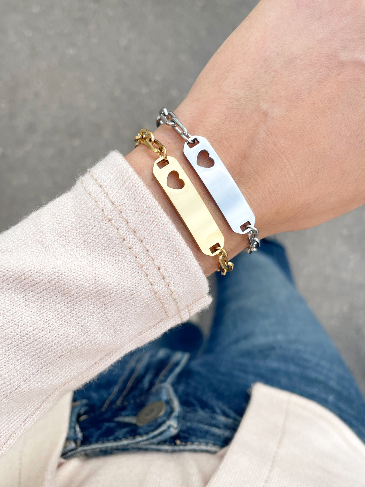 Pulsera esclava corazón (personalizada)